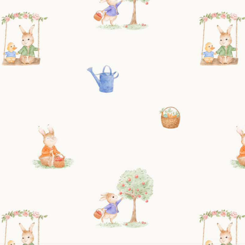 Signature Cloud TENCEL™ Pillow Case - Bunny's Orchard Playtime